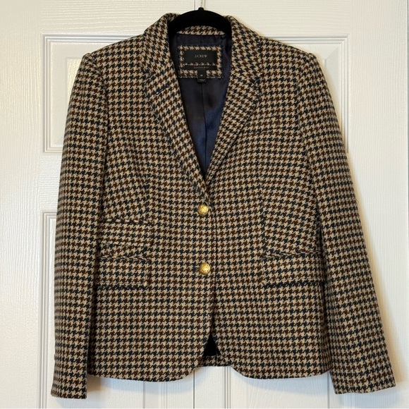 J. Crew Jackets & Blazers - J. Crew Black and Tan Houndstooth Blazer